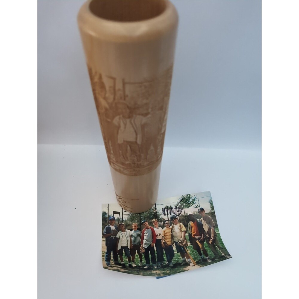 RARE Wood Dugout Mug Baseball The Sandlot David Mickey Evans w/photo